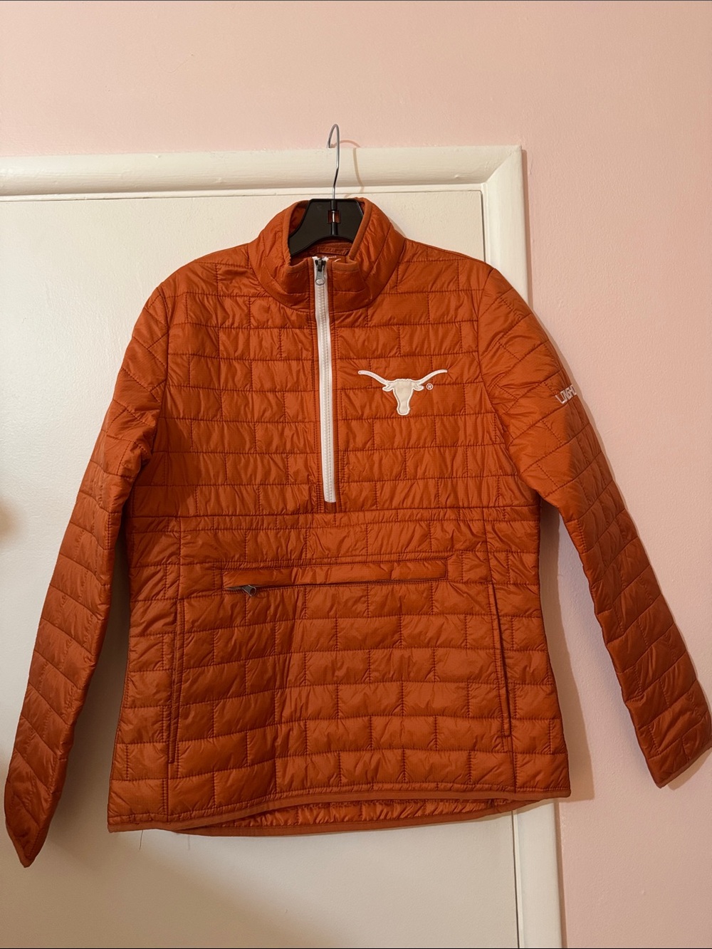 University of Texas Women's Orange Quilted Pullover Jacket
